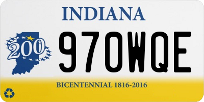 IN license plate 970WQE