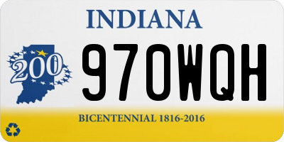 IN license plate 970WQH