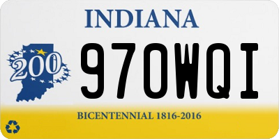 IN license plate 970WQI