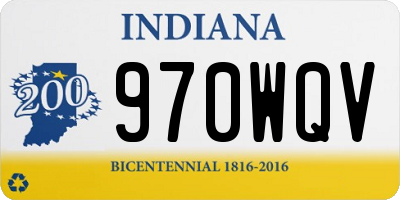 IN license plate 970WQV