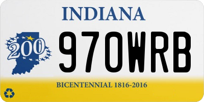IN license plate 970WRB
