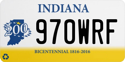 IN license plate 970WRF
