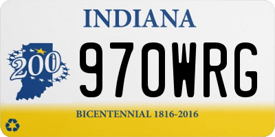 IN license plate 970WRG