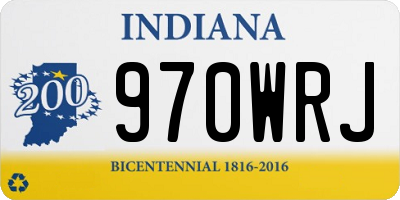 IN license plate 970WRJ