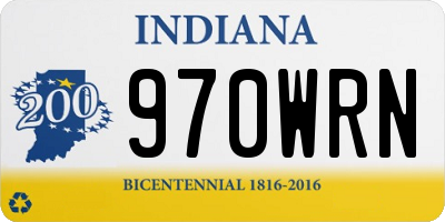 IN license plate 970WRN