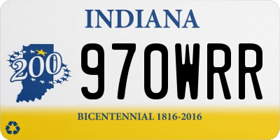 IN license plate 970WRR