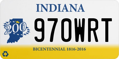IN license plate 970WRT