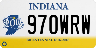 IN license plate 970WRW