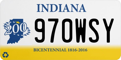 IN license plate 970WSY