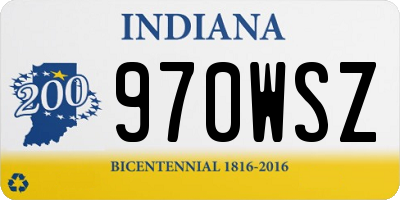 IN license plate 970WSZ