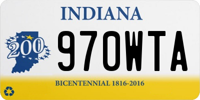 IN license plate 970WTA