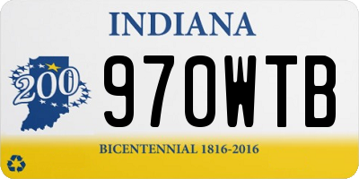 IN license plate 970WTB