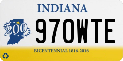 IN license plate 970WTE