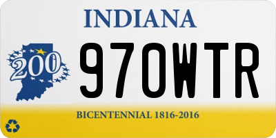 IN license plate 970WTR