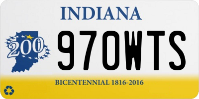IN license plate 970WTS