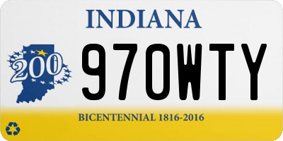 IN license plate 970WTY