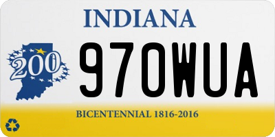 IN license plate 970WUA