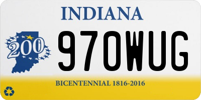 IN license plate 970WUG
