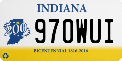 IN license plate 970WUI