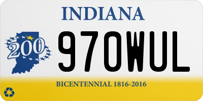 IN license plate 970WUL