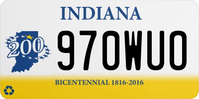 IN license plate 970WUO