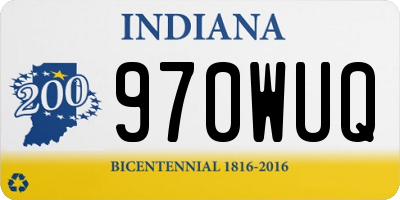 IN license plate 970WUQ