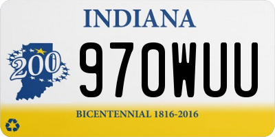 IN license plate 970WUU