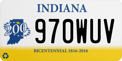 IN license plate 970WUV