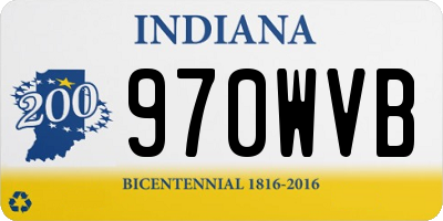 IN license plate 970WVB