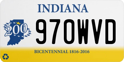 IN license plate 970WVD