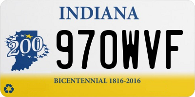 IN license plate 970WVF