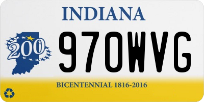 IN license plate 970WVG