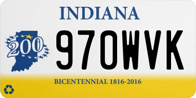 IN license plate 970WVK