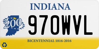 IN license plate 970WVL