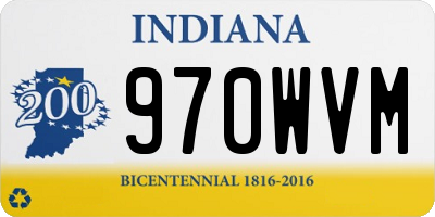 IN license plate 970WVM