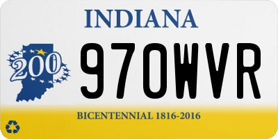 IN license plate 970WVR