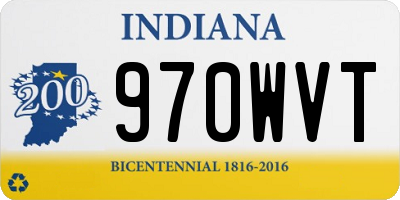 IN license plate 970WVT