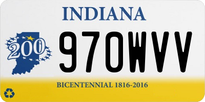 IN license plate 970WVV