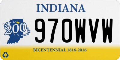 IN license plate 970WVW