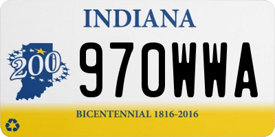 IN license plate 970WWA