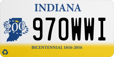 IN license plate 970WWI