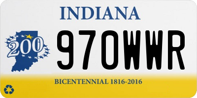 IN license plate 970WWR