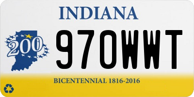 IN license plate 970WWT