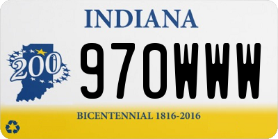 IN license plate 970WWW