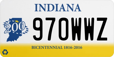 IN license plate 970WWZ
