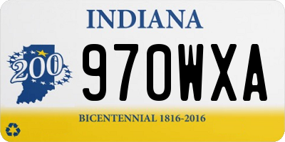 IN license plate 970WXA