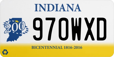 IN license plate 970WXD
