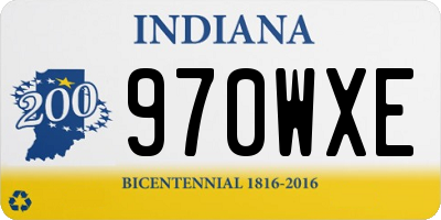 IN license plate 970WXE