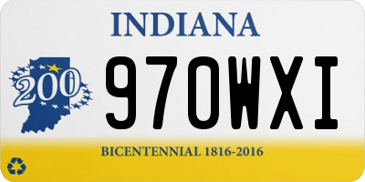 IN license plate 970WXI