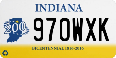 IN license plate 970WXK